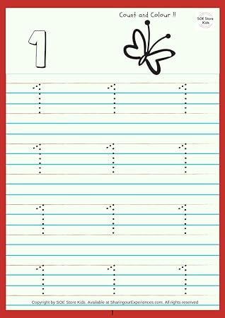 Buy Soe Store Kids Join The Dots And Missing Numbers 1 Number Writing 36 Pages Activity Book Multiple Review Sheets And Fun Activities Preschool Worksheets For Kids 3 5 Years Online At Low