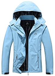MOERDENG Women's Waterproof Rain Jacket Lightweight