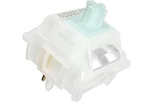 GUYEKS Gateron Milky Yellow Pro Green Tea Pro V3 Keyboard Switches,Pre-lubed 5-Pin Tactile Switches with Light Guide Pole for MX Mechanical Gaming Keyboard(Pro Brown V3,72Pcs)