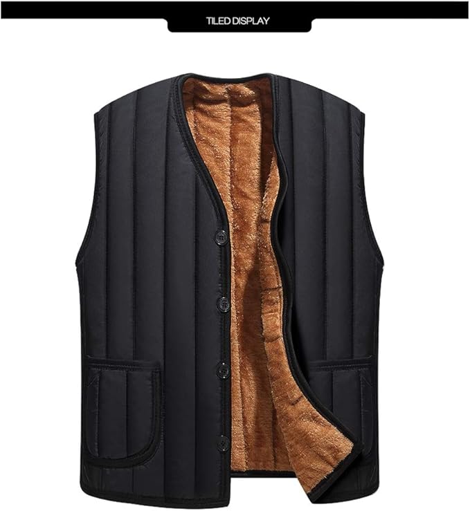 OGOUGUAN ColourStore Men's Fleece Vest Sleeveless Warm Fleece Vests at