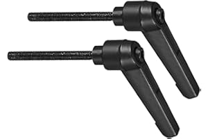 CoCud Clamping Lever Handles, M5 x 50mm Male Thread, Adjustable Quick Release Locking Rotating Bolt Knobs Black - (Applications: for Lathe Machinery), 2-Pieces