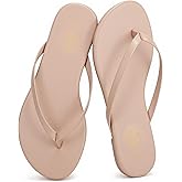 Trary Flip Flops for Women,Comfortable Flat Sandals with Arch Support,Memory Foam Flat Thong Sandals,Dressy Summer Slides for Beach Vacation
