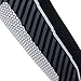 Ski Socks for Men and Women – Striped Warm Merino Wool Skiing, Snowboard Winter Sock – Midweight, Shin Padding (M, Black/Grey/Ivory)
