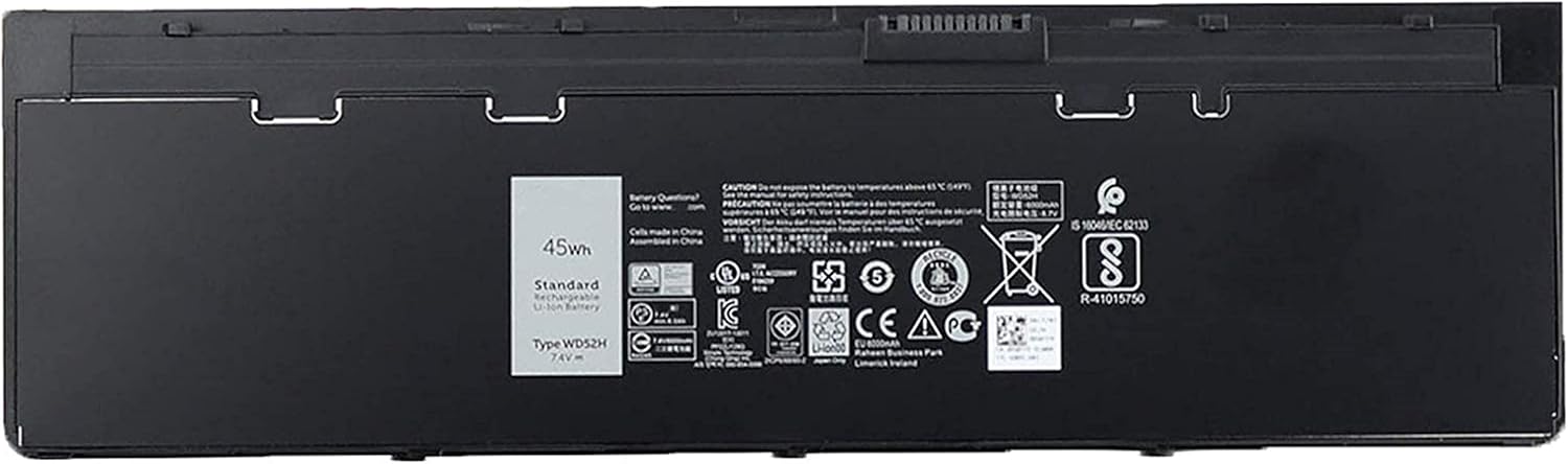 ASKC 45Wh WD52H Laptop Battery for Dell Latitude 12 7000 E7240 E7250 Series Notebook F3G33 KWFFN J31N7 451-BBFW 451-BBFX GVD76 HJ8KP NCVF0 7.4V 4-Cell