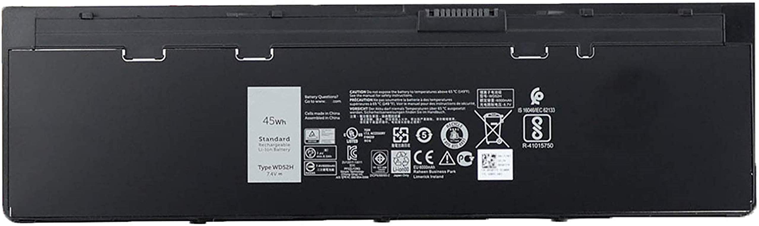 ASKC 45Wh WD52H Laptop Battery for Dell Latitude 12 7000 E7240 E7250 Series Notebook F3G33 KWFFN J31N7 451-BBFW 451-BBFX GVD76 HJ8KP NCVF0 7.4V 4-Cell