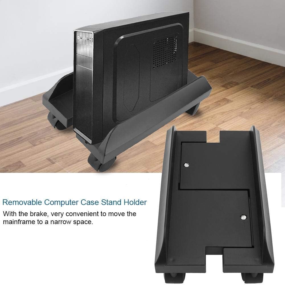 CPU Stand Mobile Desktop Tower Computer Floor Stand Rolling Caster Wheels Adjustable Width Universal PC Computer Holder Cart with 4 Caster Wheels (Black) : Office Products