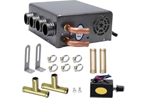 DUZFOREI Portable Car Fan Heater, Car Defroster, 4 Hole 12V 8A Car Truck Vehicle Automotive Plumbing Air Conditioner Winter W