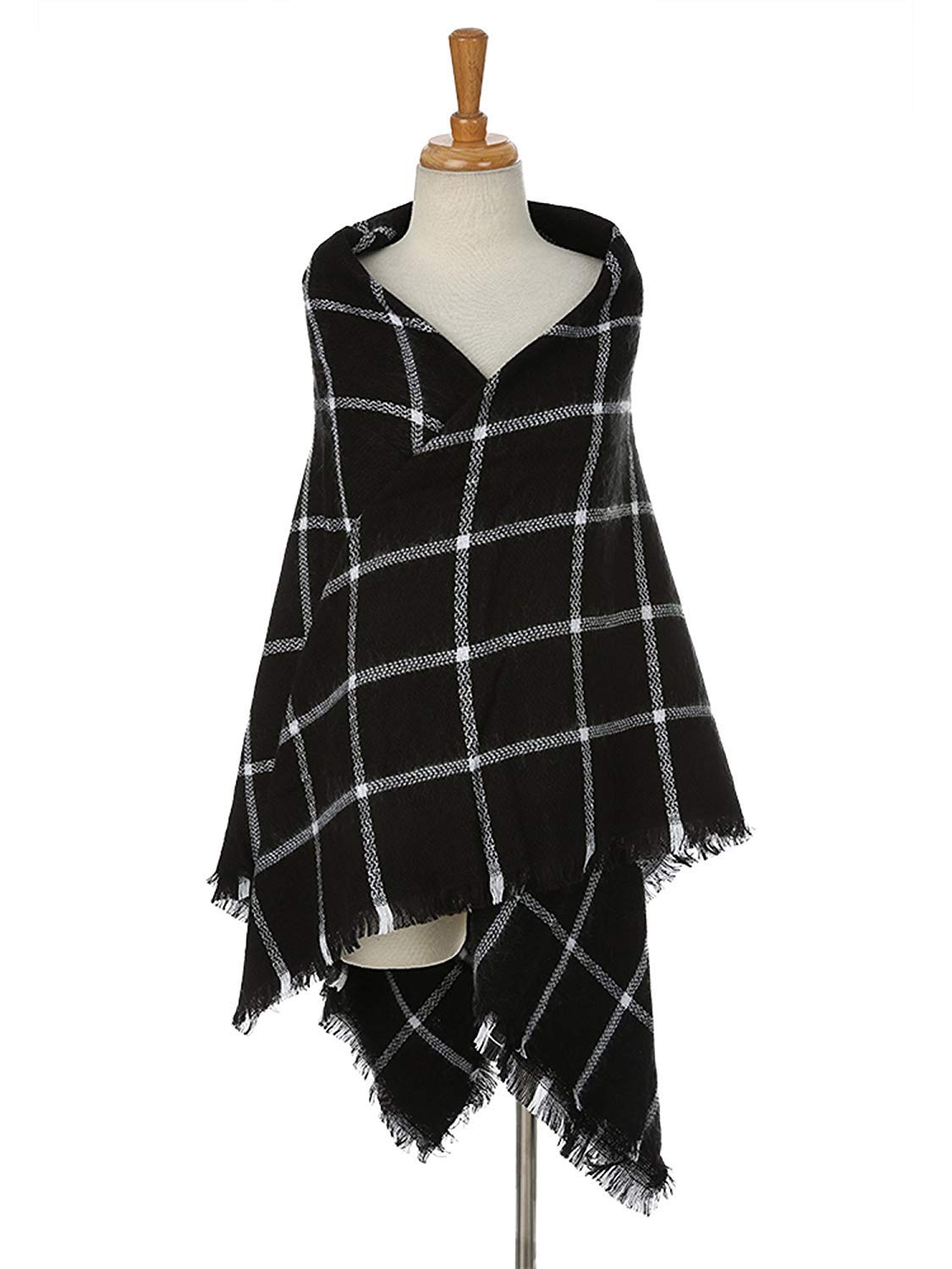 Women's Plaid Blanket Scarf Oversized Winter Scarfs Tartan Lightweight Warm Soft Cape Shawl Wrap Women's Plaid Blanket Scarf Oversized Winter Scarfs Tartan Lightweight Warm Soft Cape Shawl Wrap