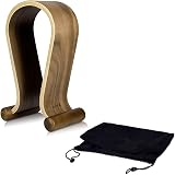 kalibri Wooden Headphone Stand Walnut Universal Headset Hanger for Gaming DJ view 3