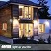 AMIR Solar Lights Outdoor, 16 LED Motion Sensor Wall Light, Waterproof Landscape Lighting, Wireless Solar Security Light, Auto On/ Off, for Step, Tree, Patio, Yard, Garden, Driveway, Stairs, Pool Area