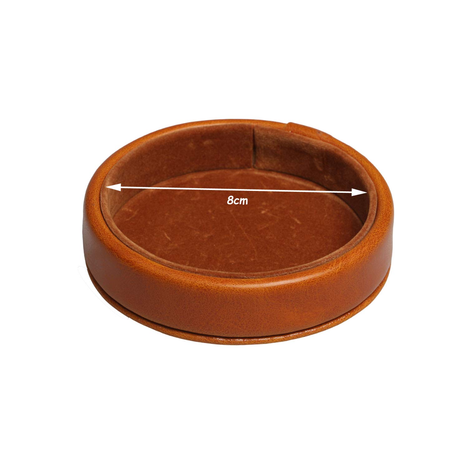 RERIVER Leatherette Dice Cup with Lid includes 6 Dices, Velvet Interior Quiet in shaking for Liars Dice Farkle Yahtzee Board Games, Brown