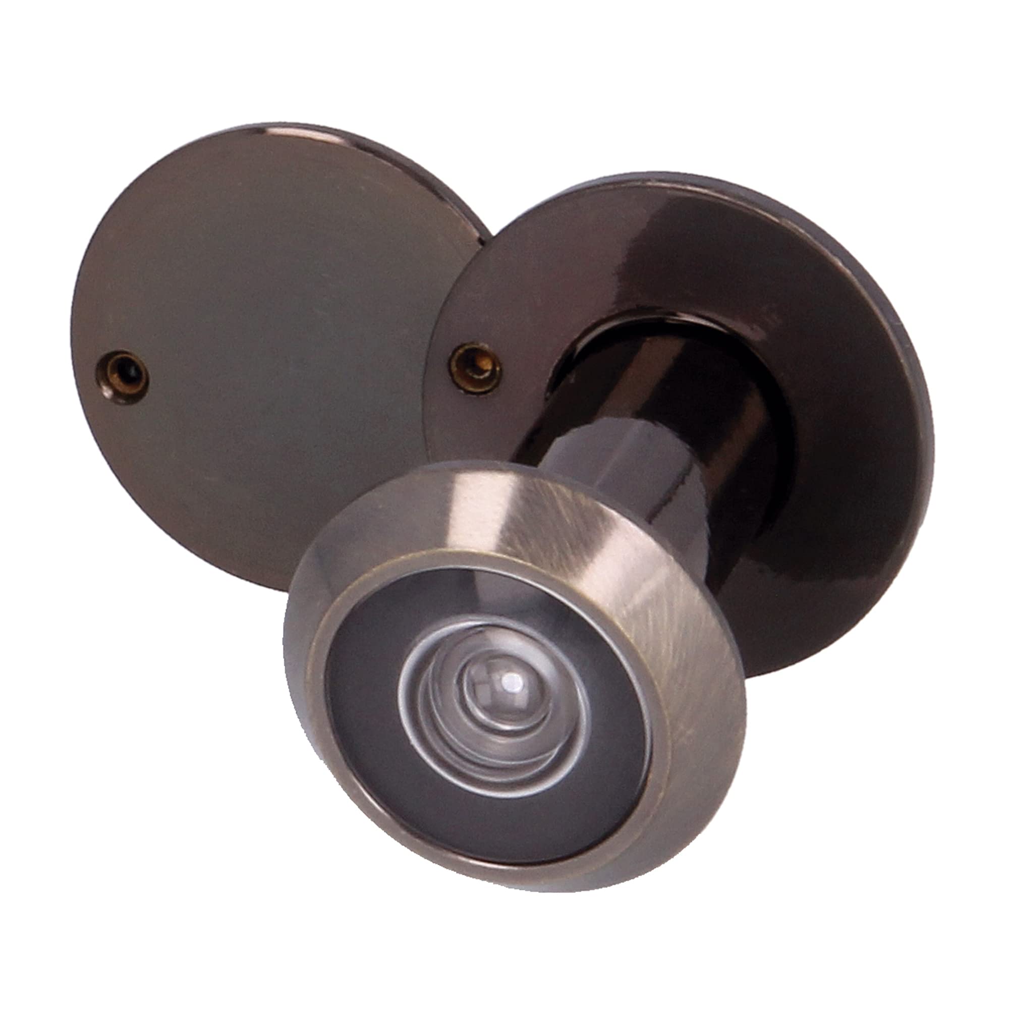 Amig - Door Viewer | Super Angle Lens | for Entrance Doors Indoor and Outdoor | Leather Colour | Steel | Dimensions: Diameter 14 mm | Door Thickness 25-42 mm