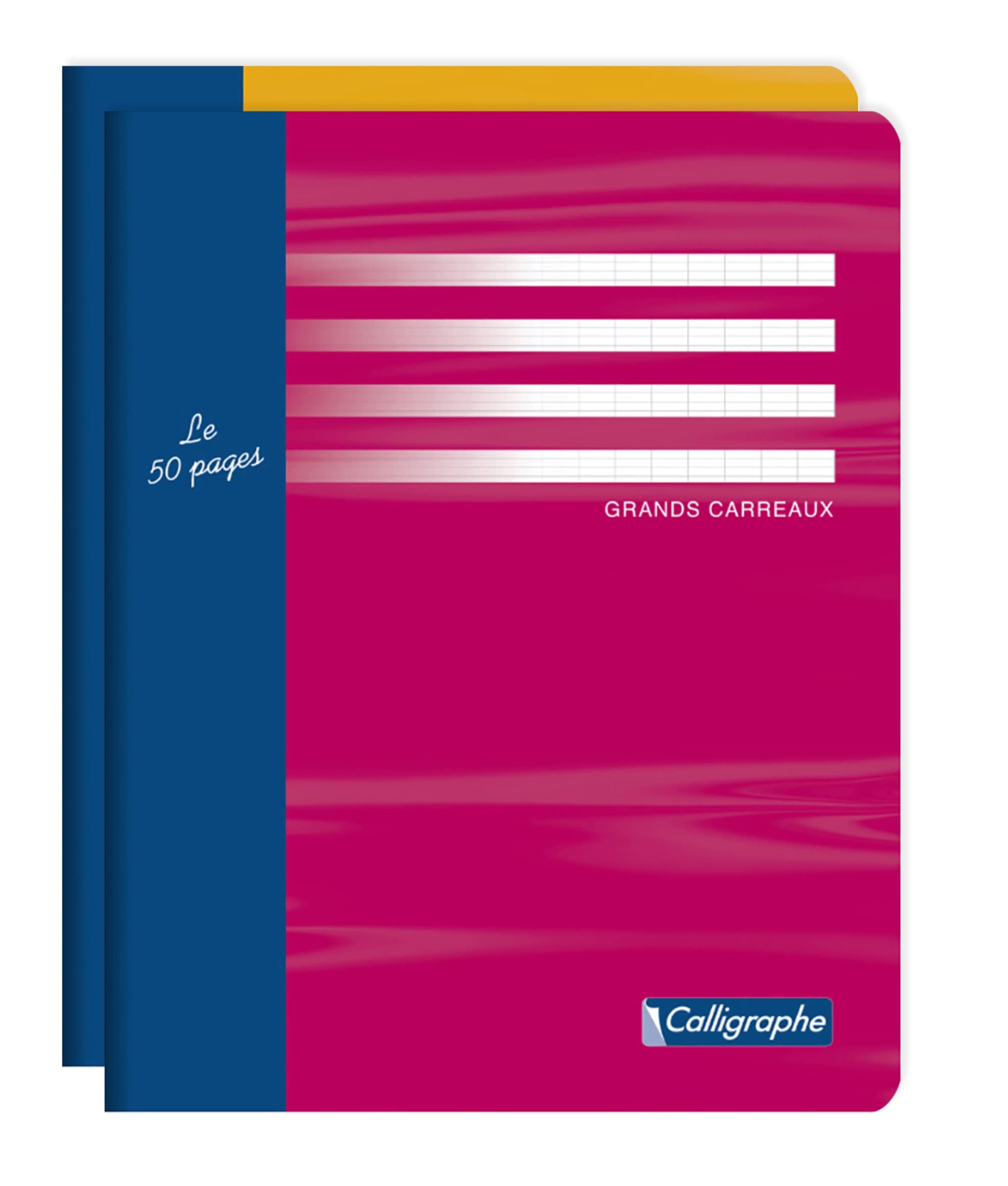 Calligrapher 5412C Set of 20 Stapled Essay Notebooks (a Clairefontaine Brand) - 17x22 cm - 48 Seyes Ruled Pages - 56 g Paper - Offset Card Cover - Random Colours