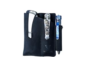 VIPERADE PJ12 Leather EDC Pocket Organizer for Belt, Multitool and Flashlight Holster, Leather EDC Holster with Pen Loop, EDC Leather Knife Sheath with Belt Clip
