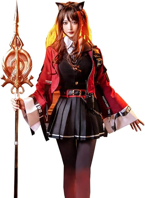 Amazon アークナイツ Arknights スカイフレア 戦闘服 制服 コスプレ衣装 コスプレ ワンピース ドレス Cosplay コスチューム コスプレ 仮装 通販