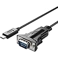 Tera Grand - USB C to RS232 Serial DB9 Adapter Cable with Thumbscrews and FTDI chipset, Supports Windows 11, 10, 8, 7, Vista,