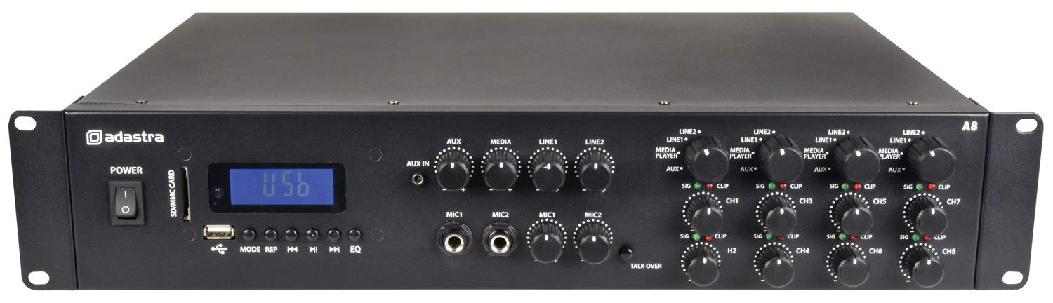 Adastra | A-series (A8) Multi Zone Stereo Amplifier | 8 x 200W