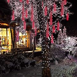 VMANOO LED Outdoor Lights 8 Tube Meteor Shower Rain