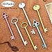 20 Pieces Novelty Key Style 0.5 mm Gel Ink Pen, Magnolora Creative Office Stationary School Supplies Fine Point Ballpoint Black Ink Gel Pen, Random Color