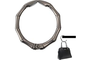 POKOTO Bag Hook Hanger, Holds Up to 33LB, Purse Hook for Desk, Under Table Bar Handbag Hanger, ledges, etc. Stylish Purse Holder Storage, Handbag Clips Hooks Holder Ring (S-Matte Gun Metal)