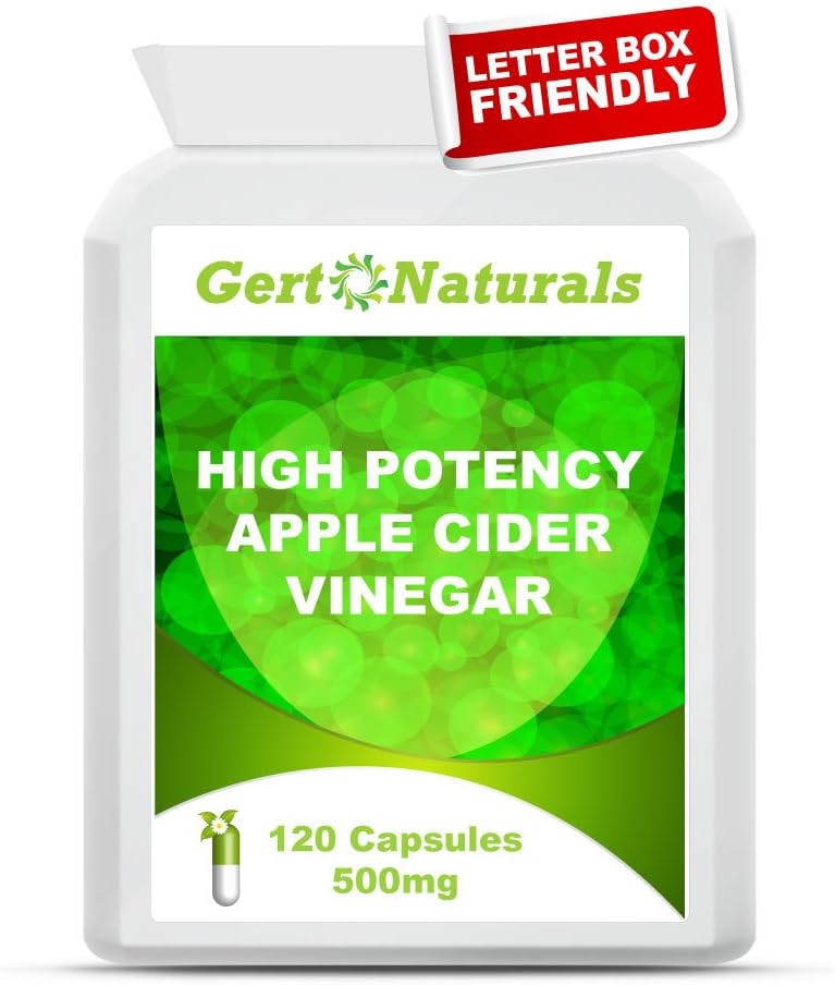 Gert Naturals, High Potency Apple Cider Vinegar, 500mg, 120 Capsules