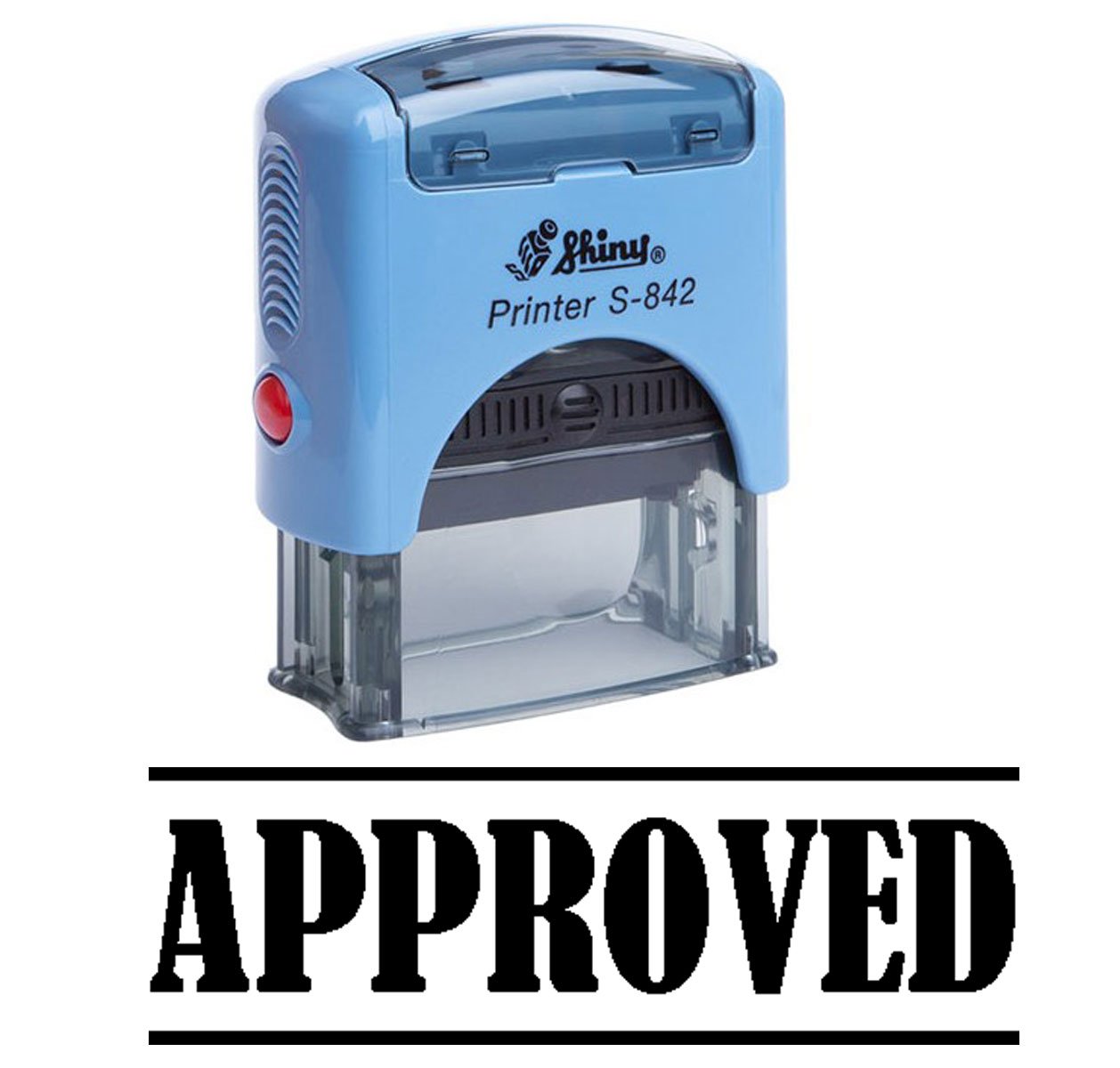 Printtoo Approved Self Inking Rubber Stamp Office Stationery Custom Shiny Stamp