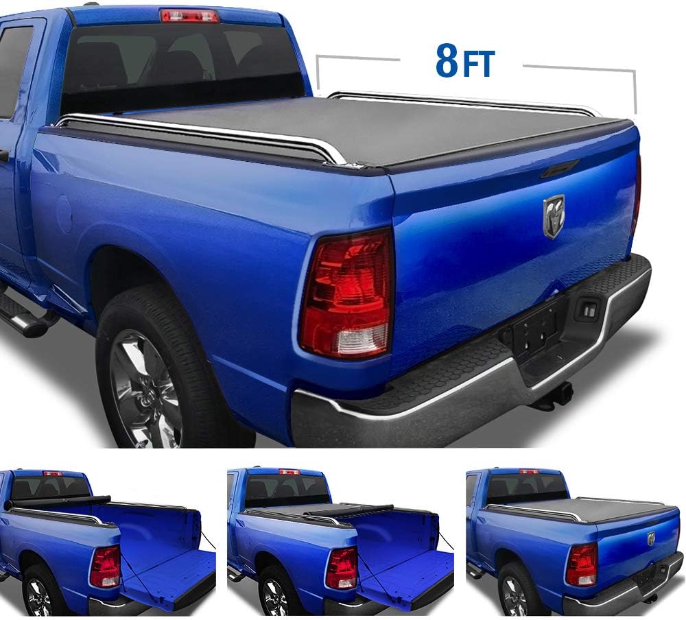 Tyger Auto Black T2 Low Profile RollUp Truck Tonneau Cover