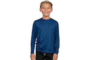 INGEAR Boys' Rash Guard UPF 50+ Swim Shirt - Lightweight, Quick-Dry, Durable Sun Protection for Swimming, Sizes XS-XL