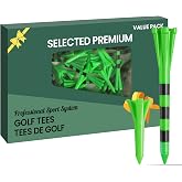 Amy Sport Unbreakable Plastic Golf Tees Long and Short Set | 5 Prong Stable Consistent Height Tee, 2 3/4" or 3 1/4" 40 Pack with 1 1/2" 20 Pack, Bright Colors for Easy Visibility