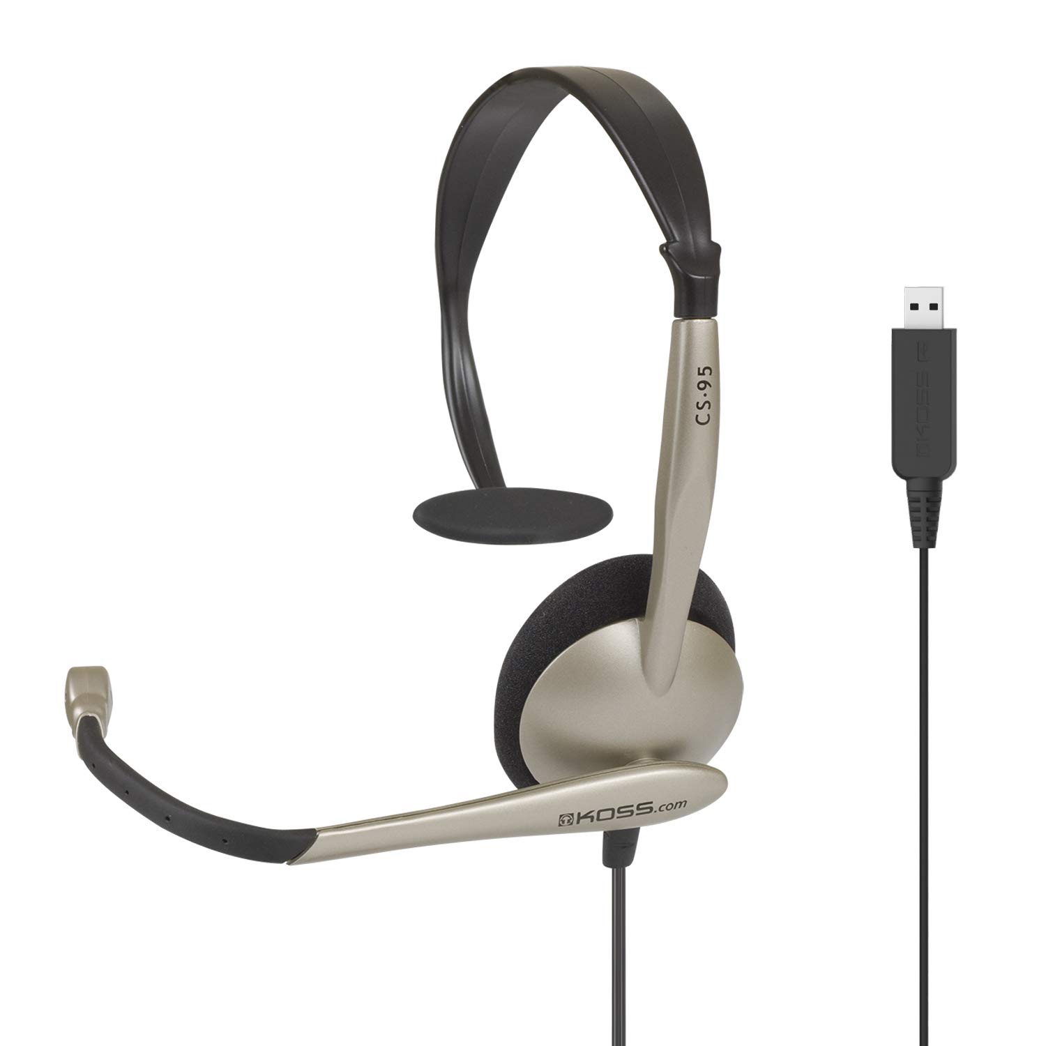 Koss Communications USB Headset with Microphone (CS95-USB),White