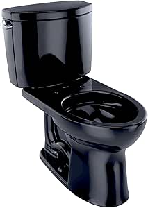 Toto Cst454cef 51 Drake Ii Two Piece Elongated 1 28 Gpf Universal Height Toilet Ebony Two Piece Toilets Amazon Com