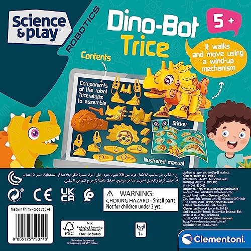- Dino BOT Triceratops, Set de Robot para Montar y Aprender robótica Infantil, Juguete Educativo para niños de 5 años o más (75073)