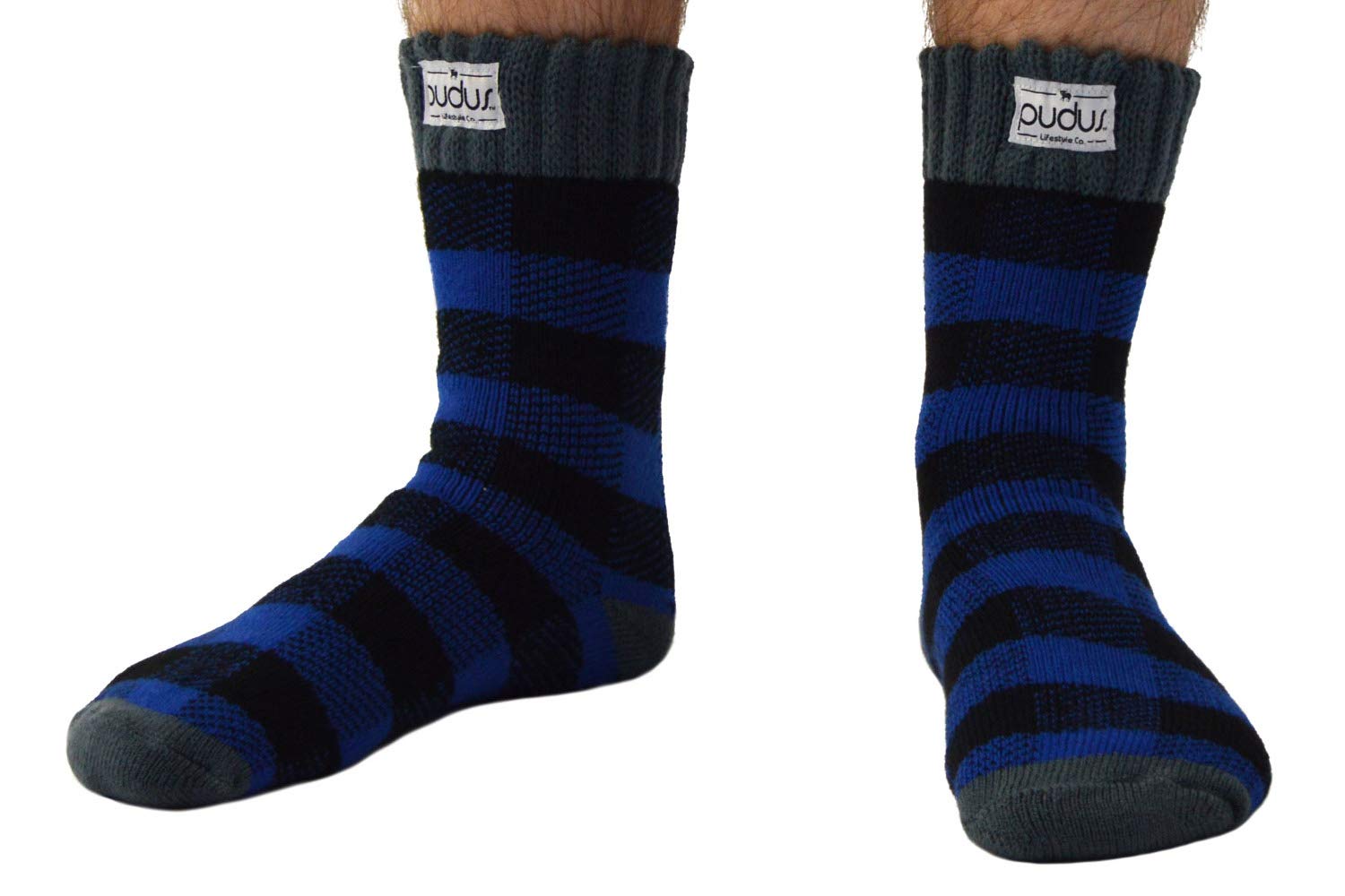 Pudus Adult Warm Boot Socks M 9-12 Fleece-Lined Crew Thermal Socks Men & Women