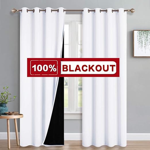 Amazon Com Pony Dance White Blackout Curtains Thick 100 Light
