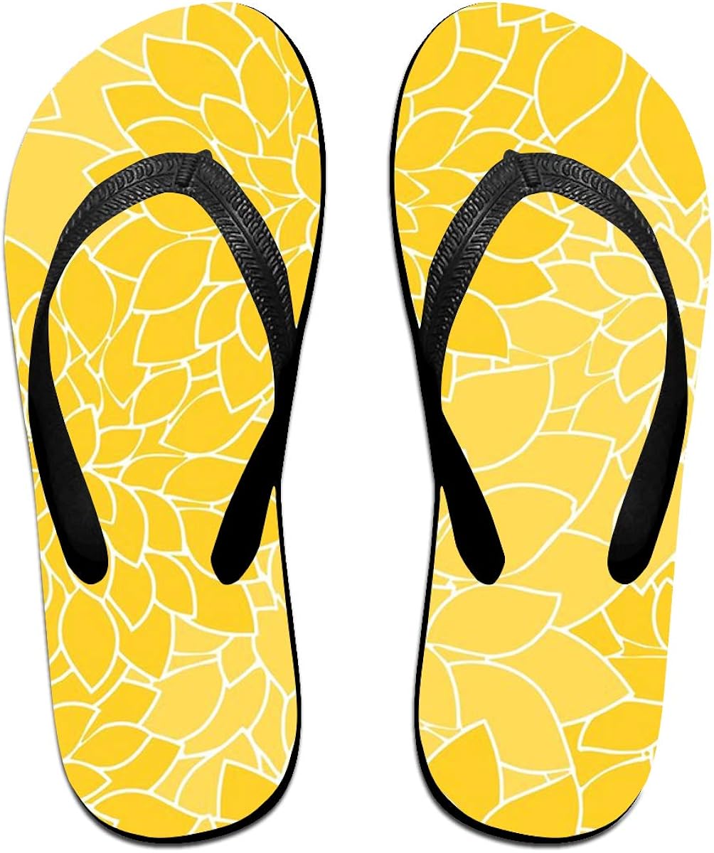 mustard yellow flip flops