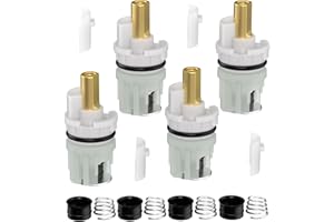 FTZYNQUR RP25513 Faucet Stem Replacement for Delta two handle Faucet Repair Kit Includes RP24096 Cartridge RP4993 Seat and Spring RP24097 Turn stop1/4, 4 pack