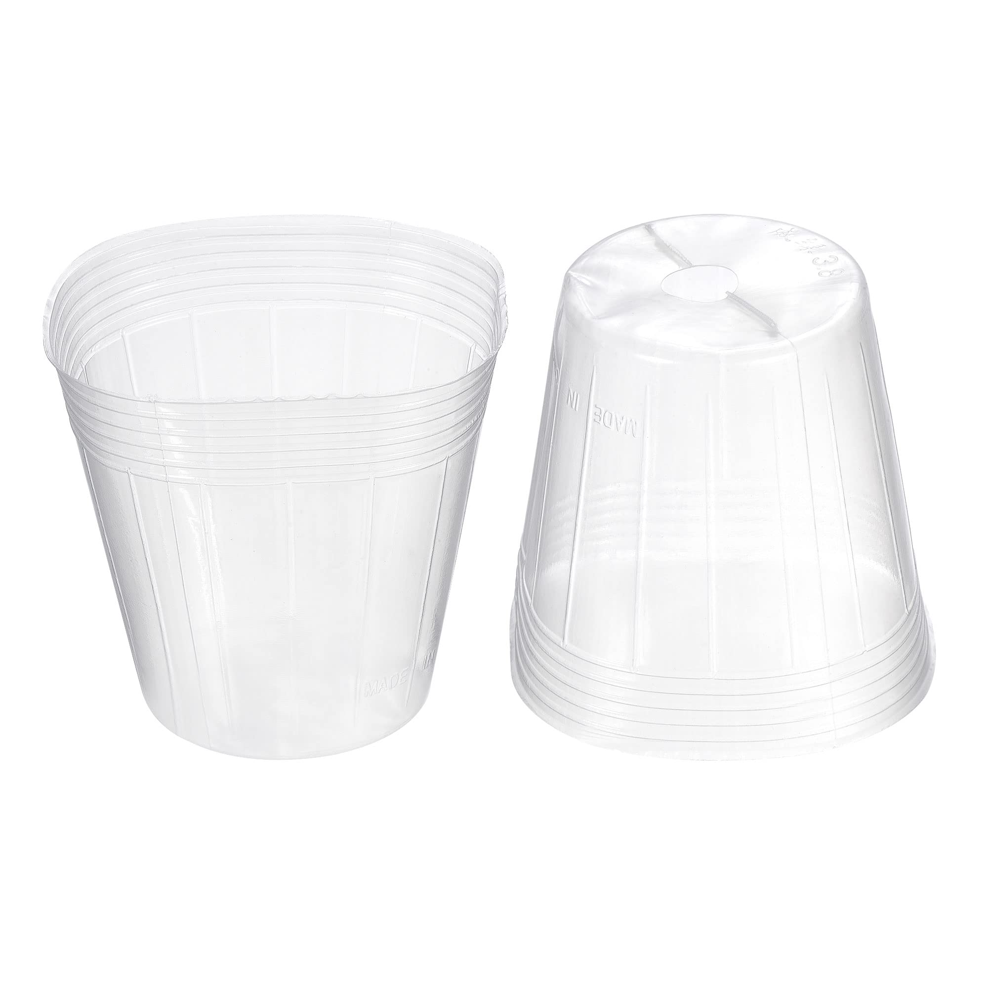 PATIKIL 4.7 Inch Plastic Plant Nursery Pots, 20 Pack Flower Starting Container for Indoor Outdoor, Clear