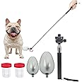 iNenya Dog Cat Urine Collector- Telescopic Handled Dog Pee Sample Catcher for Veterinary Supplies, Urine Stick for Small Large Female Dogs Extends to 42"