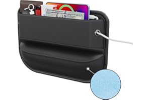 Wanfuder Car Seat Gap Filler Leather Car Box Organizers and Storage Front Seats Interior Automotive Essentials - Car Accessories for Phones, Glasses, Keys, Cards-1 Pack1