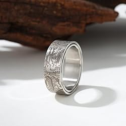 Adreamz 8mm Computer Circuit Board Pattern Ring