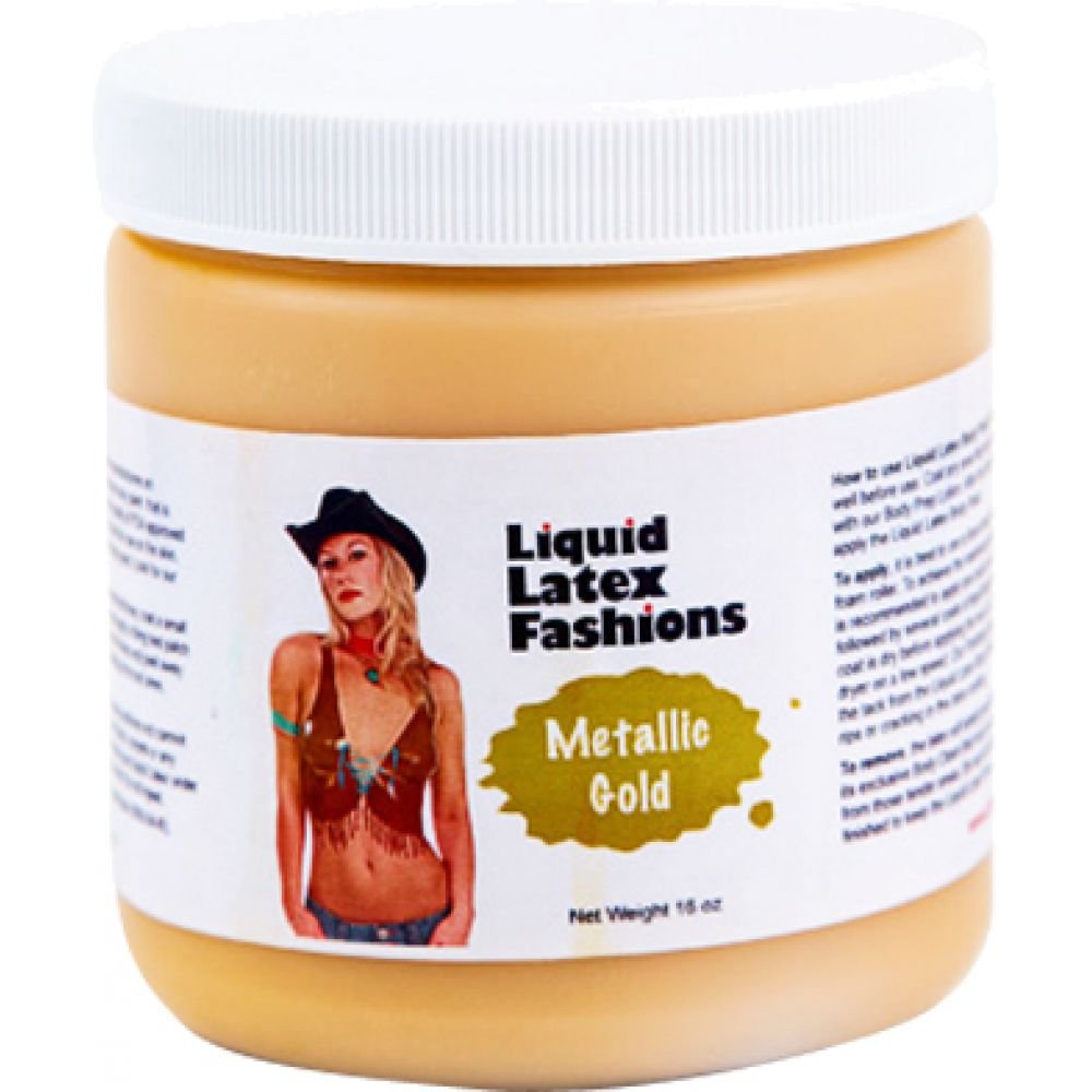 Liquid Latex Body Paint Metallic Gold 16oz by Liquid Latex Fashions
