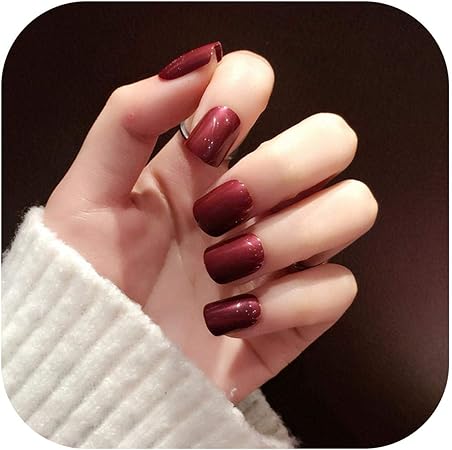 Amazon フレンチネイルアート 短いアクリルフレンチネイル単に光沢のあるベージュホワイト偽のネイルのヒントデザインネイルアートのヒント毎日着用女性マストz818 Forever Long ビューティー 通販