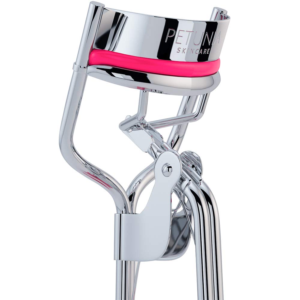 Silicone Eyelash Curler With Refill Pads & Satin Pouch Designed for No Pinching or Pulling and Perfect for Those With Straight Flat Lashes Wanting Dramatic Long Lasting Seamless Curls : Beauty