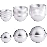 30PCS- Bath Bomb Mold Kit, 15 Set 3 Size Mold & Bath Bombs Press for DIY Making Supplies