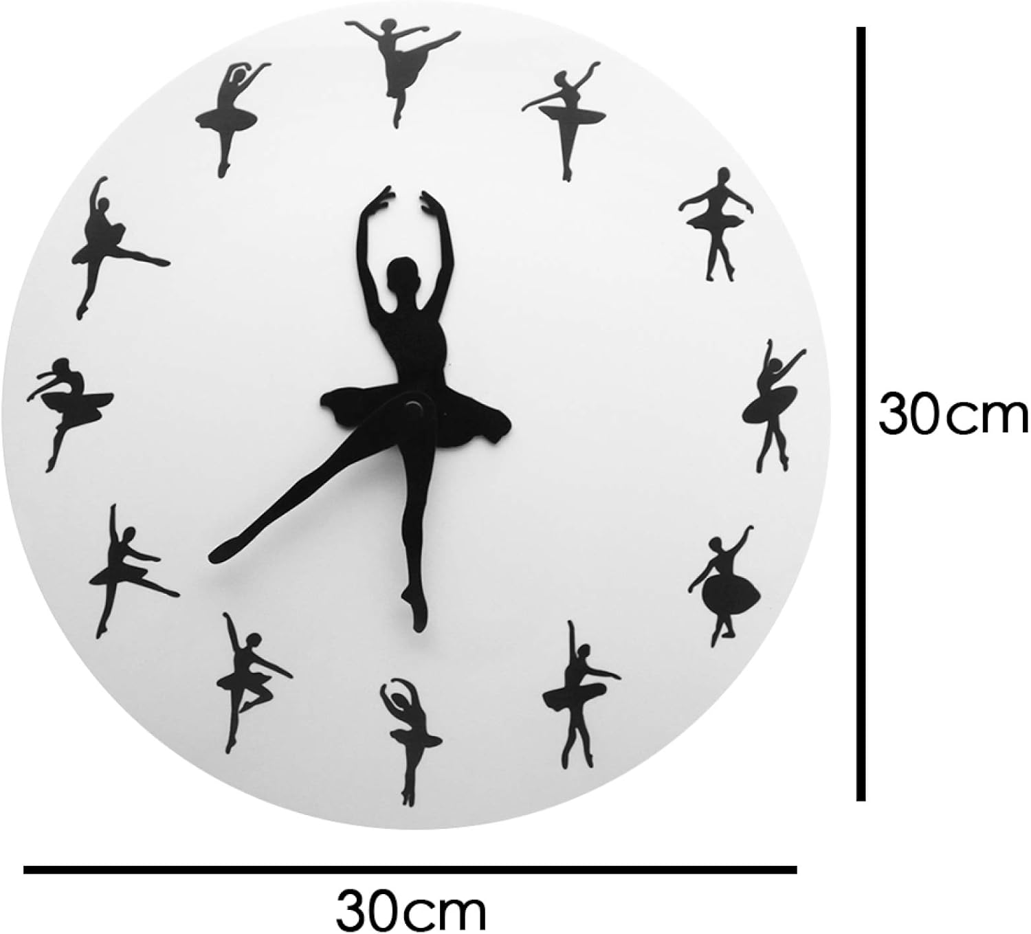 Amazon Co Jp 壁掛け時計 おしゃれ 連続秒針 置き時計 掛け時計 壁時計バレエ時間壁時計バレリーナダンサーバレエ 装飾時計壁時計ガールズルームダンススタジオの装飾バレエダンサーギフト北欧スタイルデザインモダンクリエイティブでエレガント美しい 絶妙な ユニーク