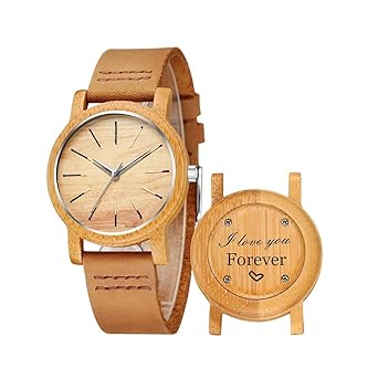 Buy Customized Wooden Watch For Women Personalized Engraved Gift Ideas For Girlfriend Wood Wrist Watch For Valentines Anniversary Christmas Birthday Gifts For Girlfriend Online At Low Prices In India Amazon In