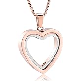 QGJNSGC Cremation Jewelry Glass Urn Necklace for Ashes Heart Stainless Steel Ashes Pendant for Women Men Keepsake for Jewelry Memorial Lockets for Ashes