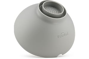 BUUBLE Ultimate Grease Drainer & Food Strainer (Gray) Premium Heat-Resistant Silicone Colander for Bacon, Ground Beef, Pasta 