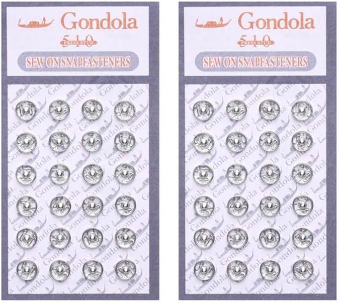 Photo 1 of 48Pcs Silver Metal Fastener Buttons Mini Sew-on Snap Buttons Press Studs Button Sewing Buttons for DIY Doll Clothes, Clothing Sewing Accessories (6mm)