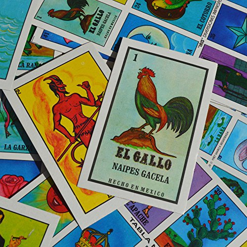 Naipes Gacela Loteria Mexicana Family Set of 20 Boards and Cards